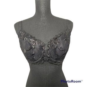 Soma Balconette black lace underwire bra 34G